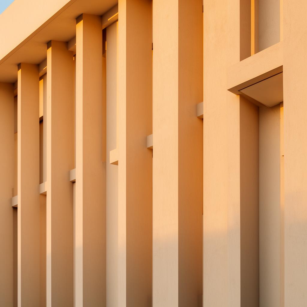 Modernist African institutional architecture detail